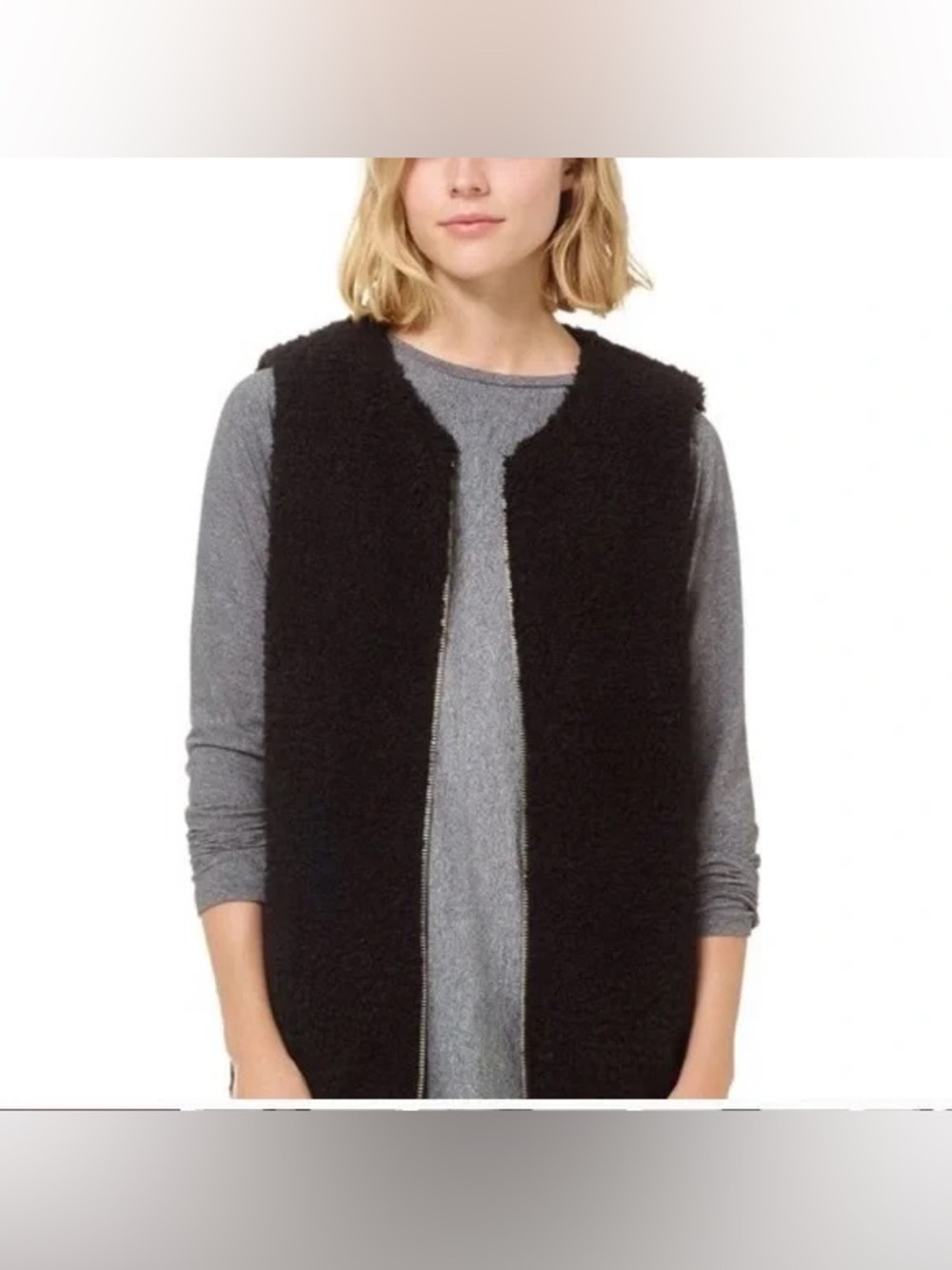 Aritzia Wilfred Black Chatou Vest